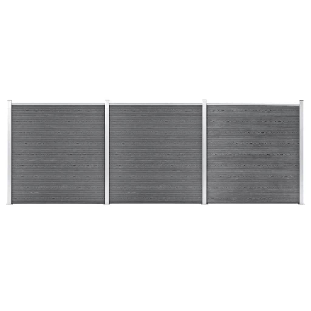 Berkfield Garden Fence WPC 526x186 cm Grey