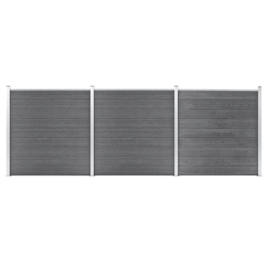 Berkfield Garden Fence WPC 526x186 cm Grey