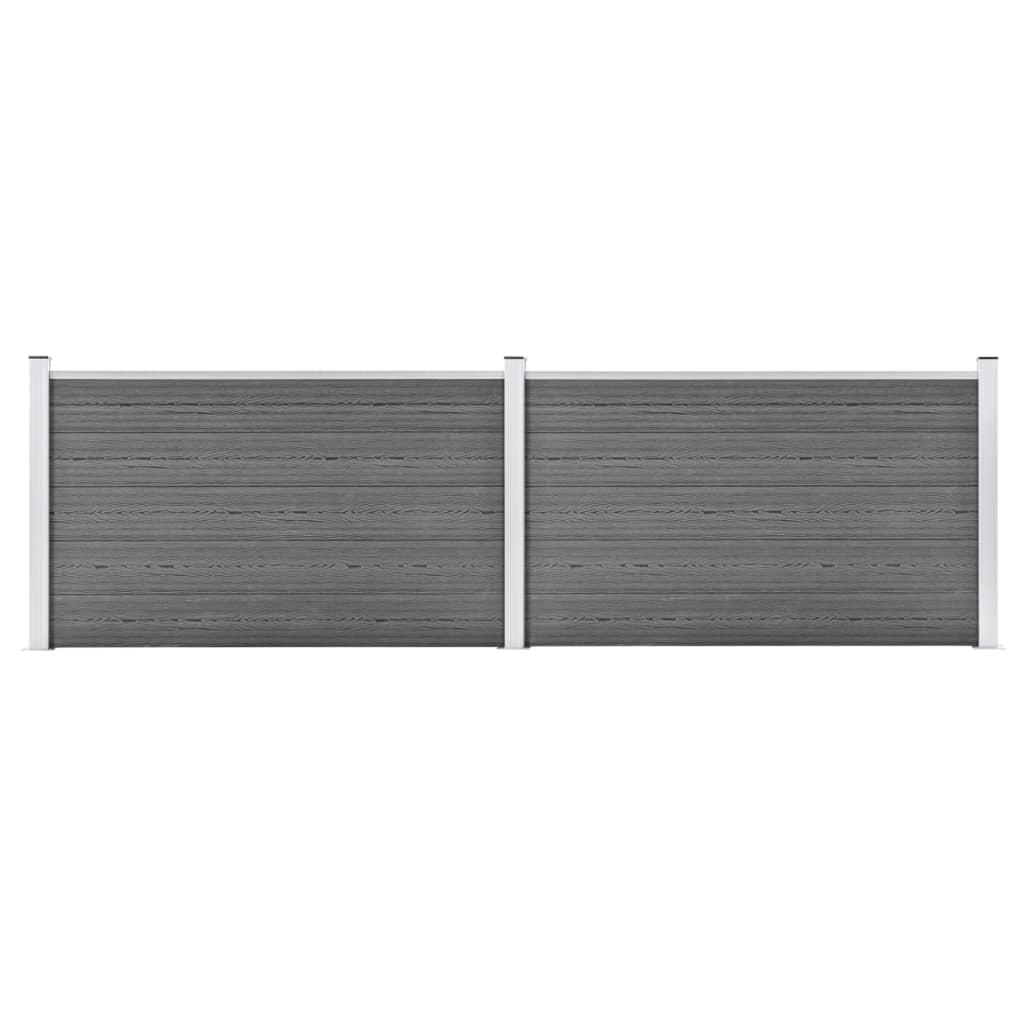 Berkfield Garden Fence WPC 353x106 cm Grey