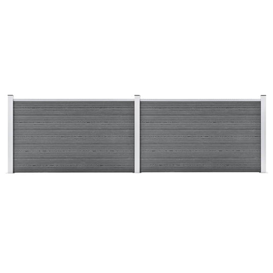 Berkfield Garden Fence WPC 353x106 cm Grey