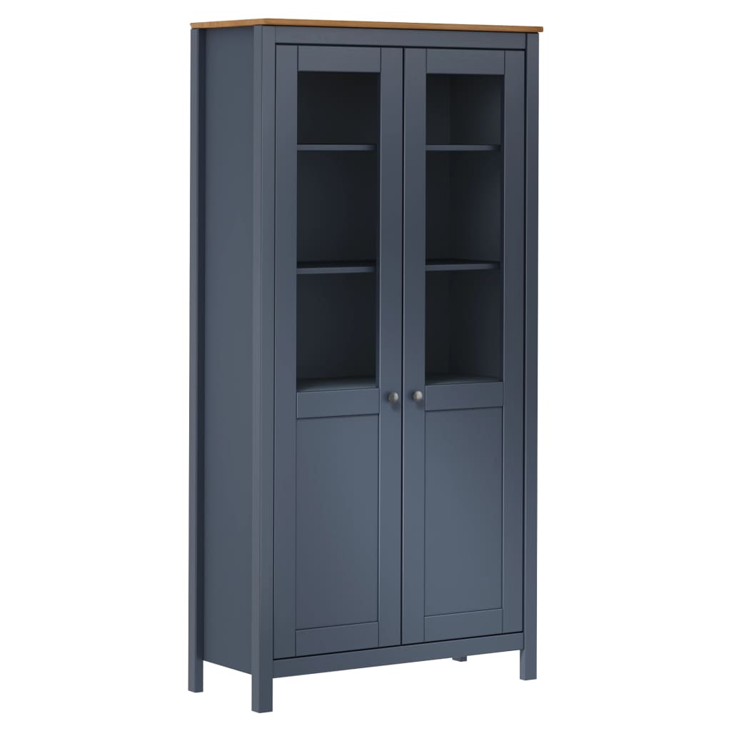 Berkfield Highboard Hill Grey 85x37x170.5 cm Solid Pine Wood