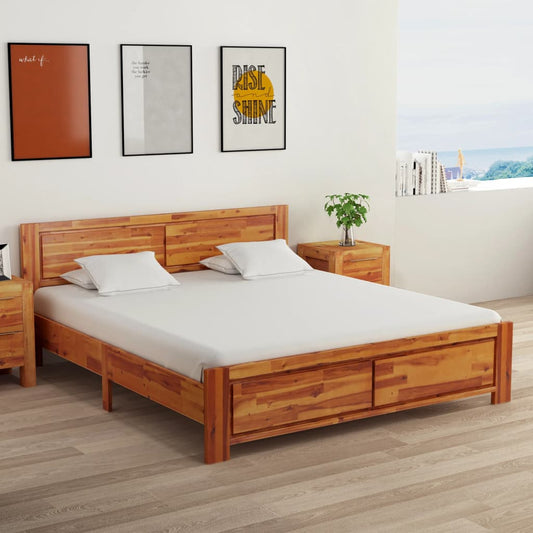 Berkfield Bed Frame Solid Acacia Wood 160x200 cm