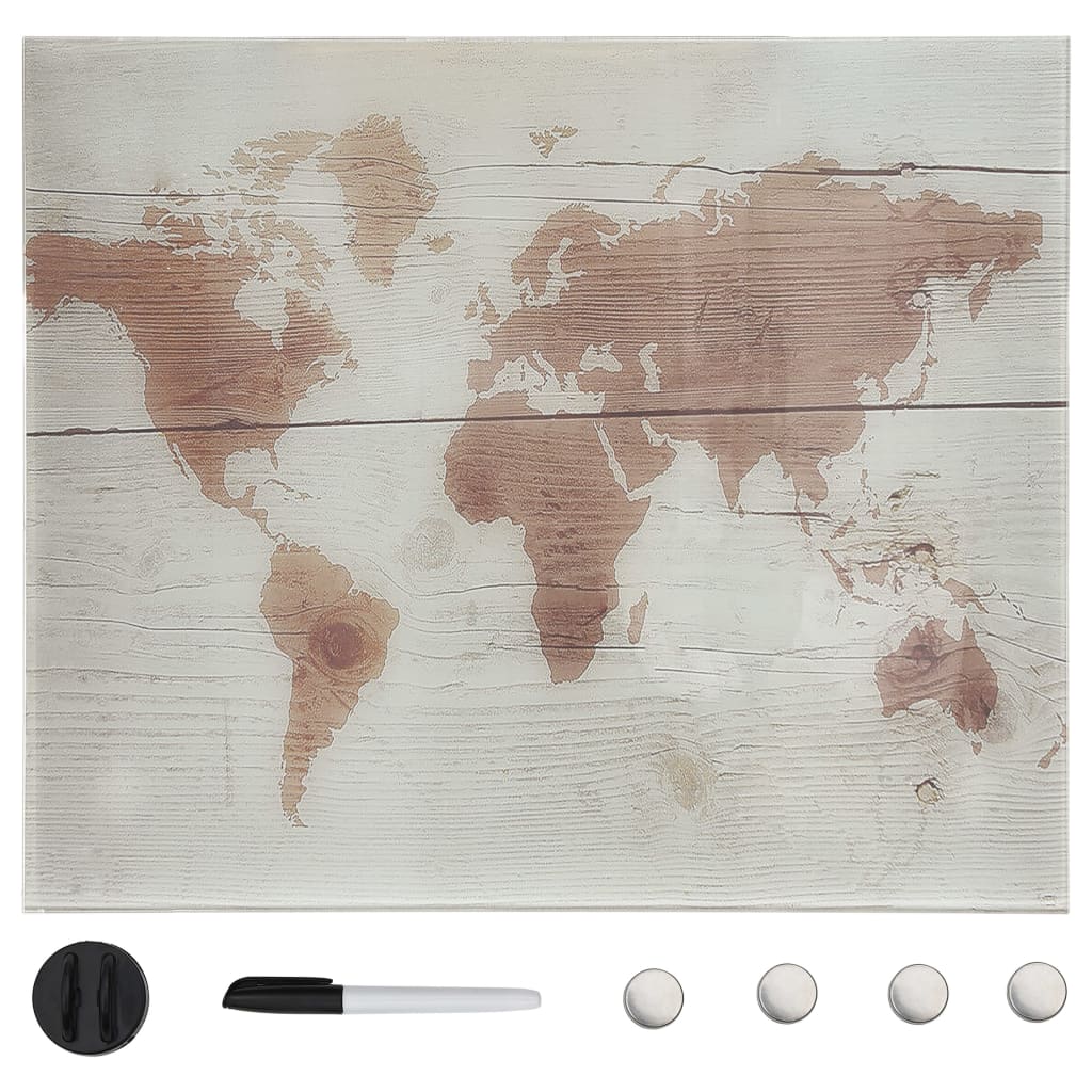 Berkfield Wall Mounted Magnetic Board Glass 40x40 cm