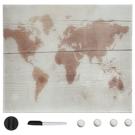 Berkfield Wall Mounted Magnetic Board Glass 40x40 cm