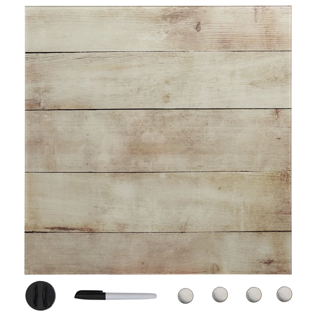 Berkfield Wall Mounted Magnetic Board Glass 60x60 cm