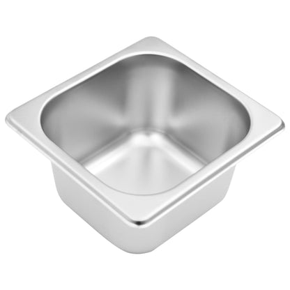 Berkfield Gastronorm Container Holder with 3 GN 1/6 Pan Stainless Steel