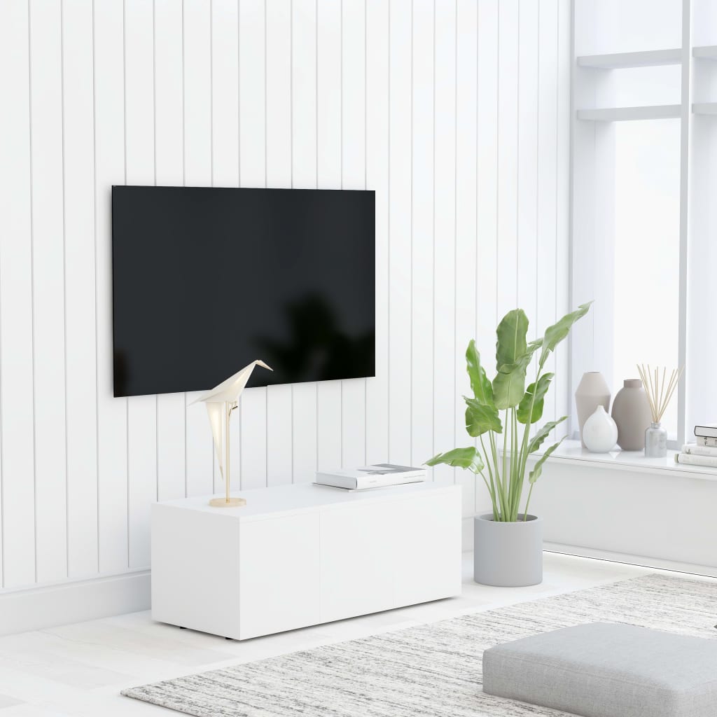 Berkfield TV Cabinet White 80x34x30 cm Engineered Wood