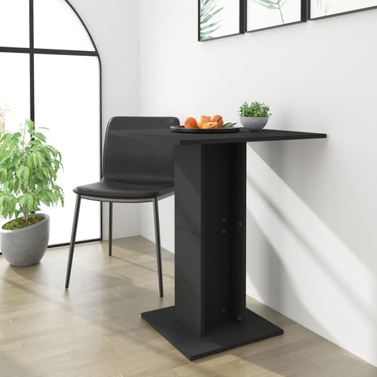 Berkfield Bistro Table Black 60x60x75 cm Engineered Wood