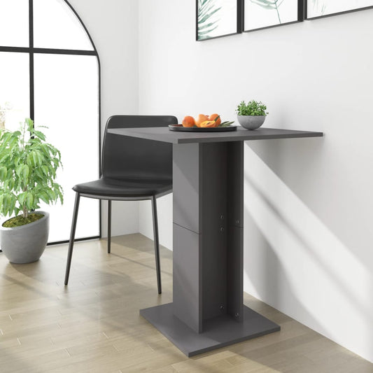 Berkfield Bistro Table Grey 60x60x75 cm Engineered Wood