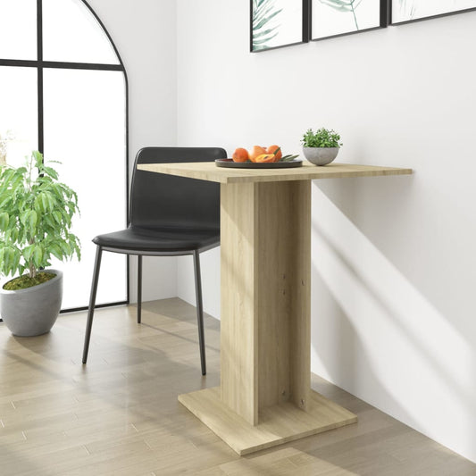 Berkfield Bistro Table Sonoma Oak 60x60x75 cm Engineered Wood