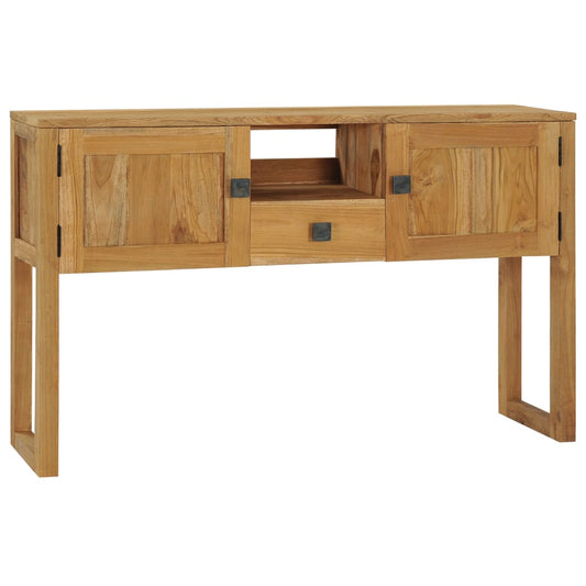 Berkfield Console Table 120x32x75 cm Solid Teak Wood