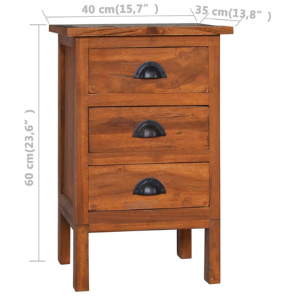 Berkfield Bedside Cabinet 40x35x60 cm Solid Teak Wood
