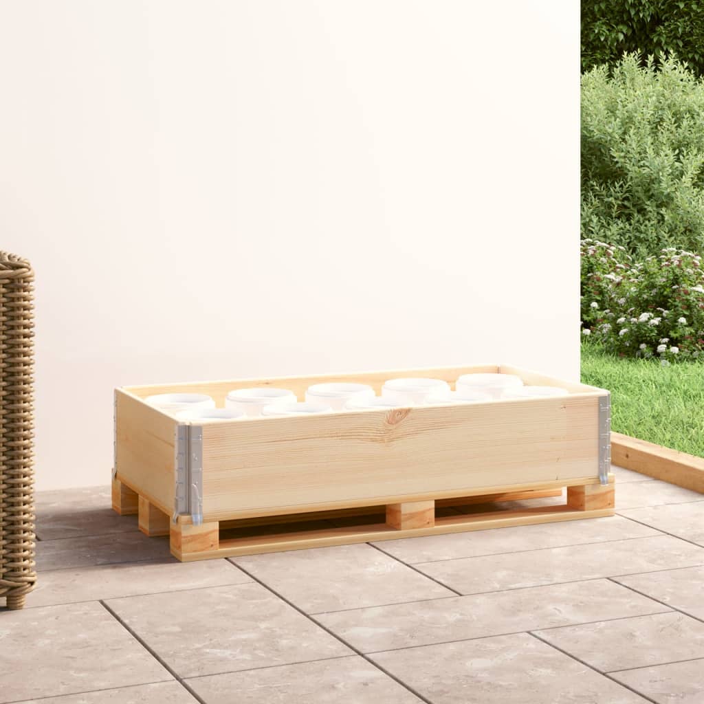Berkfield Pallet Collar 50x100 cm Solid Pine Wood