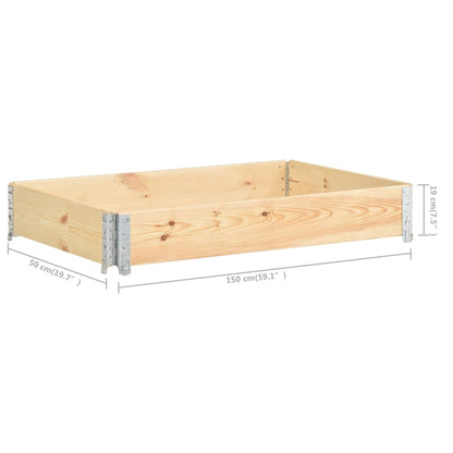 Berkfield Pallet Collar 50x150 cm Solid Pine Wood