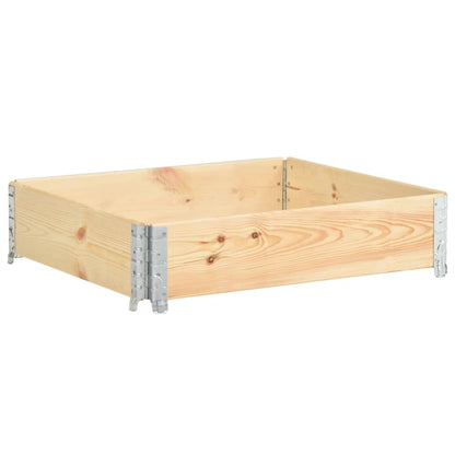 Berkfield Pallet Collar 100x100 cm Solid Pine Wood
