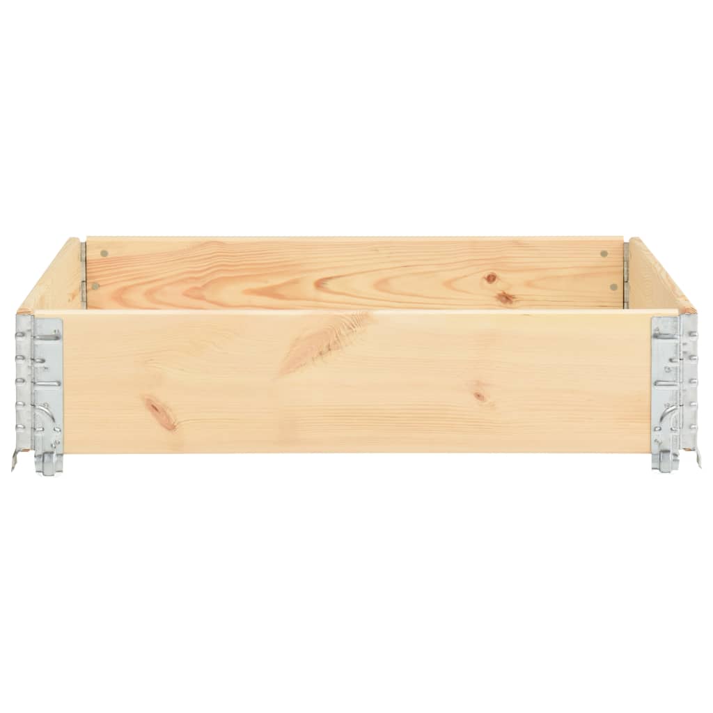 Berkfield Pallet Collar 100x100 cm Solid Pine Wood