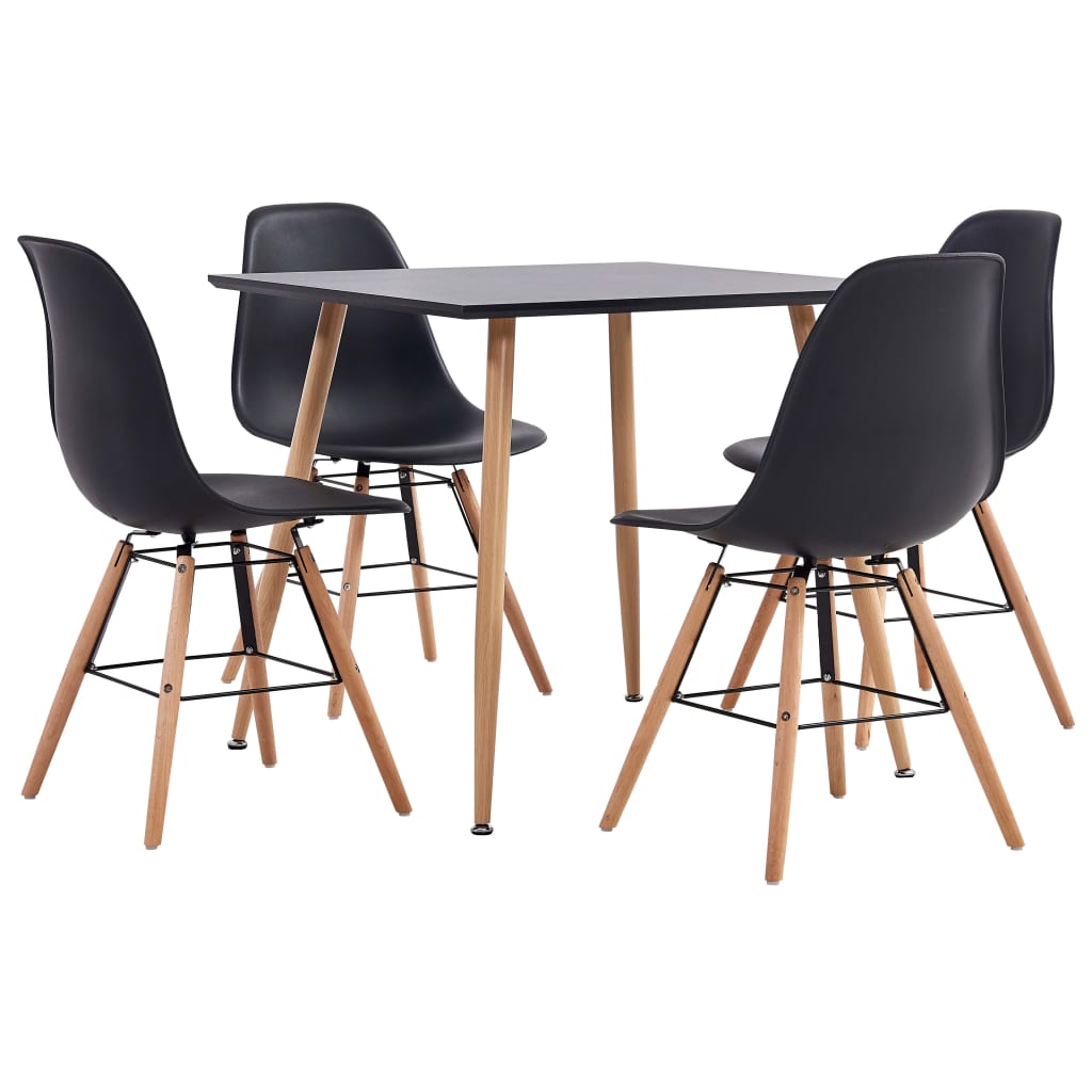 Berkfield 3 Piece Dining Set Plastic Grey