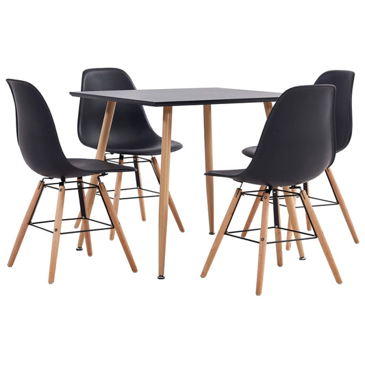 Berkfield 3 Piece Dining Set Plastic Grey