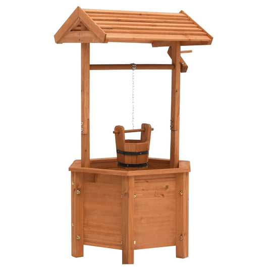 Berkfield Garden Wishing Well Planter 40x40x84 cm Firwood