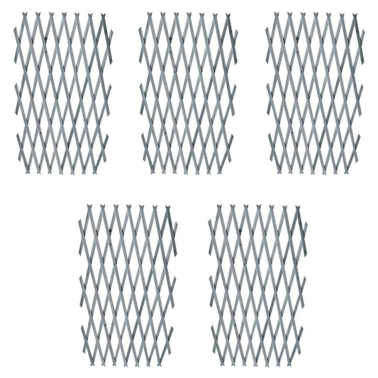 Berkfield Trellis Fences 5 pcs Solid Firwood 180x90 cm Grey