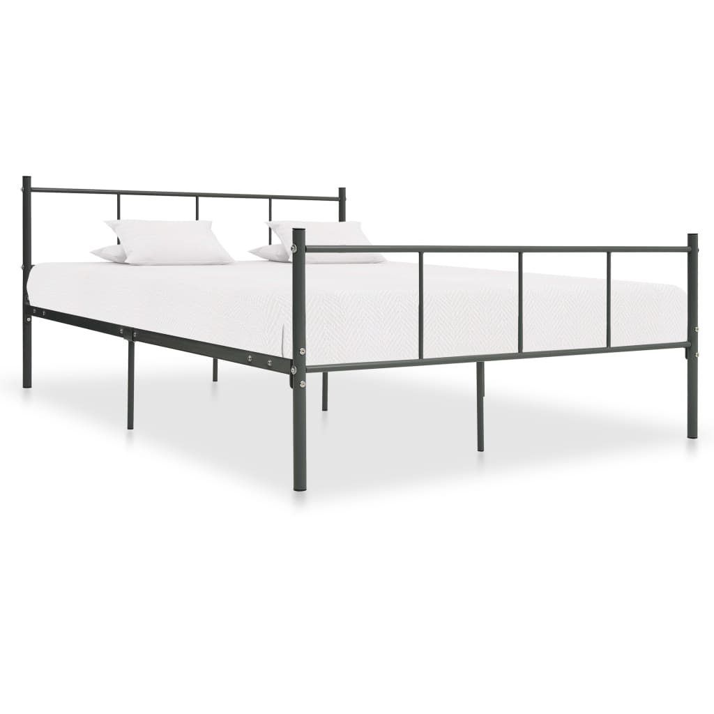 Berkfield Bed Frame Grey Metal 160x200 cm