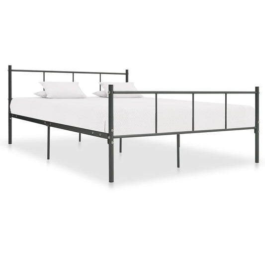 Berkfield Bed Frame Grey Metal 160x200 cm