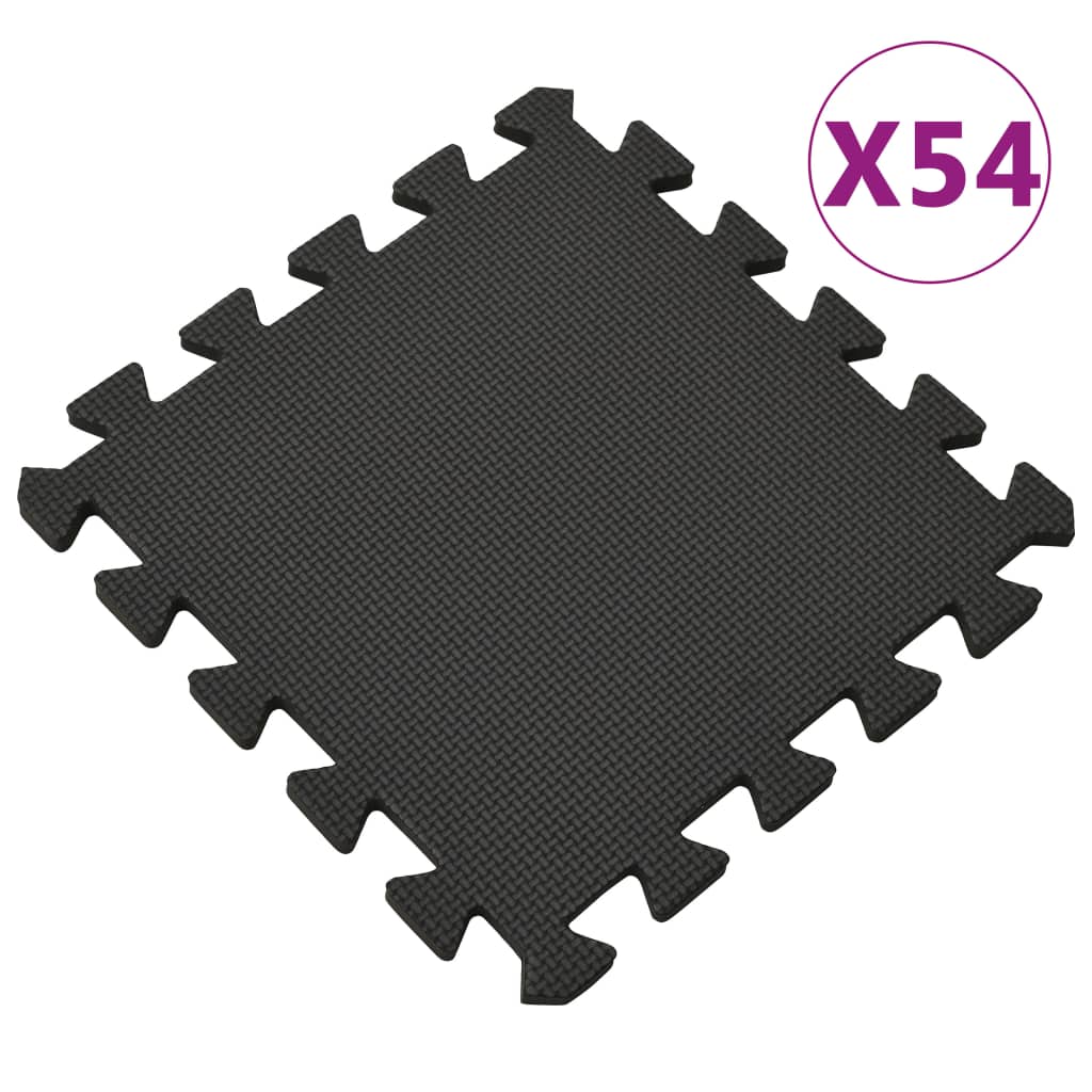 Berkfield Floor Mats 54 pcs 4.86‹_Á EVA Foam Black