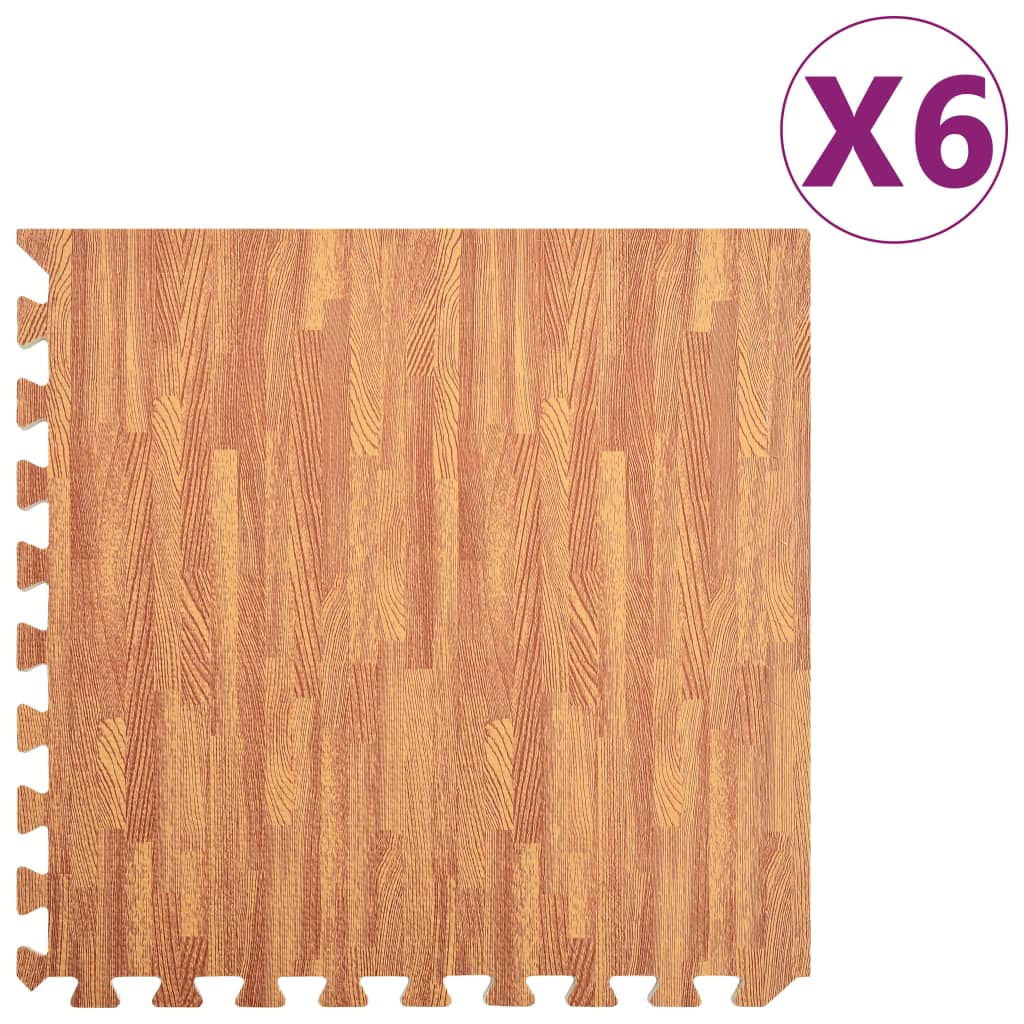 Berkfield Floor Mats 6 pcs Wood Grain 2.16 _�Š__�� EVA Foam