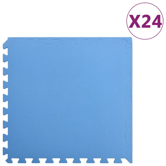 Berkfield Floor Mats 24 pcs 8.64 _�Š__�� EVA Foam Blue