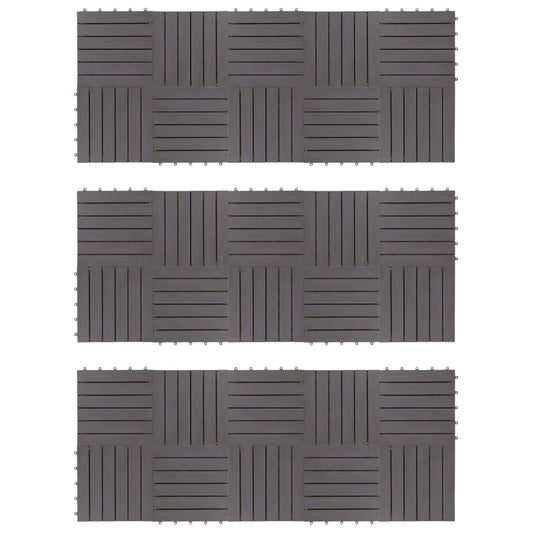 Berkfield Decking Tiles 30 pcs Grey Wash 30x30 cm Solid Acacia Wood