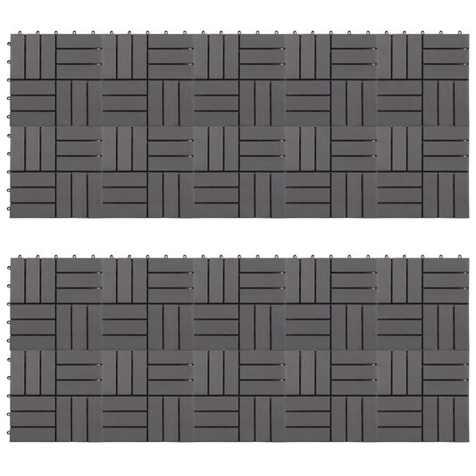 Berkfield Decking Tiles 20 pcs Grey Wash 30x30 cm Solid Acacia Wood
