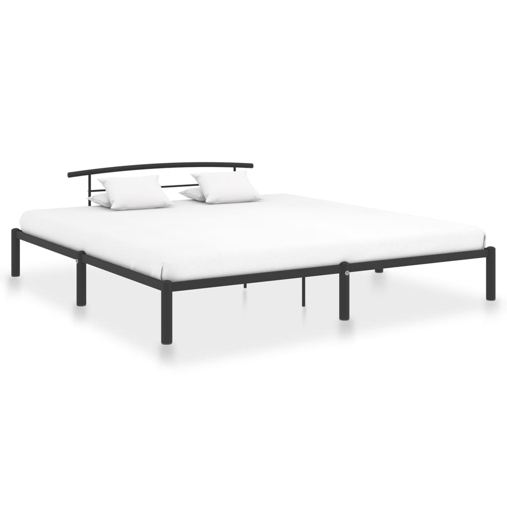Berkfield Bed Frame Black Metal 180x200 cm 6FT Super King