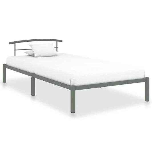 Berkfield Bed Frame Grey Metal 90x200 cm