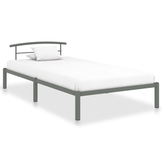 Berkfield Bed Frame Grey Metal 100x200 cm