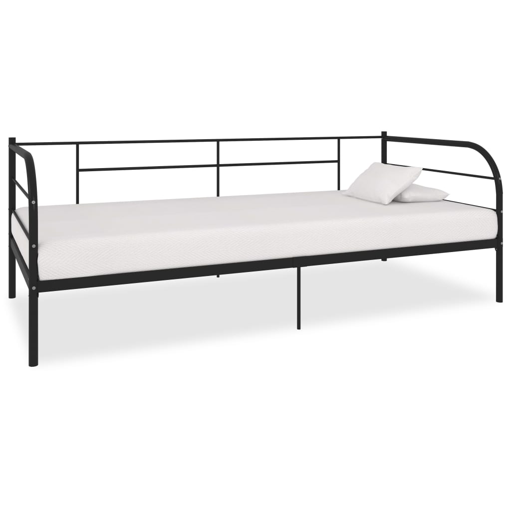 Berkfield Daybed Frame Black Metal 90x200 cm