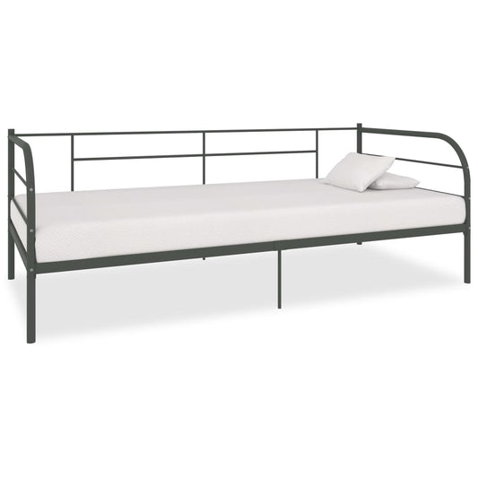 Berkfield Daybed Frame Grey Metal 90x200 cm