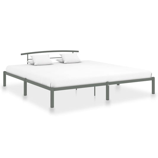 Berkfield Bed Frame Grey Metal 200x200 cm