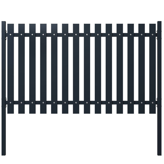 Berkfield Fence Panel Anthracite 174.5x75 cm Powder-coated Steel