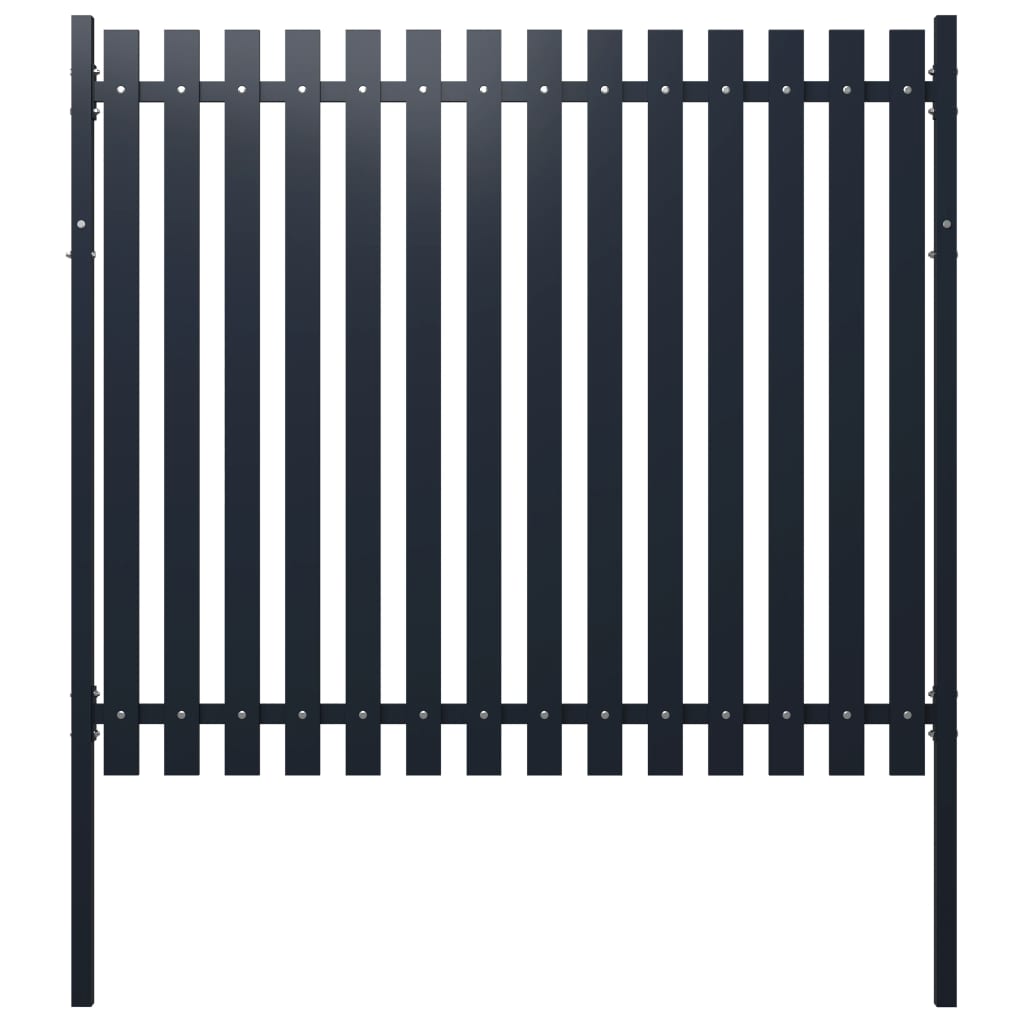 Berkfield Fence Panel Anthracite 174.5x170 cm Powder-coated Steel