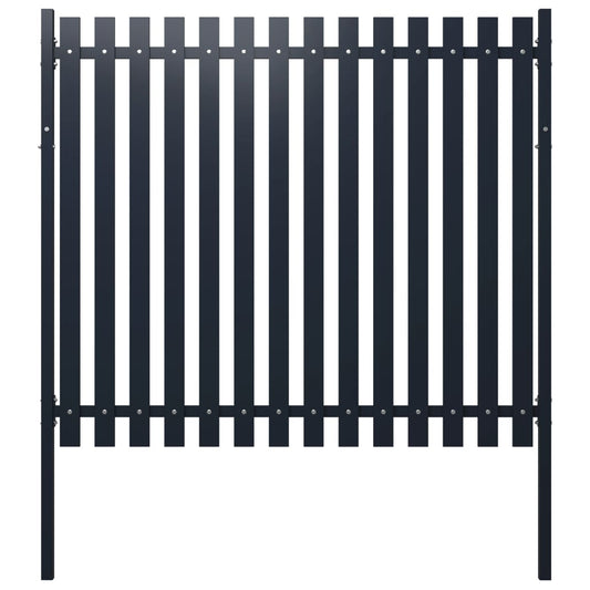 Berkfield Fence Panel Anthracite 174.5x170 cm Powder-coated Steel