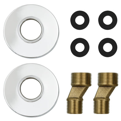 Berkfield 2-Handle Bathtub Faucet + Hand Shower Diverter Chrome Retro