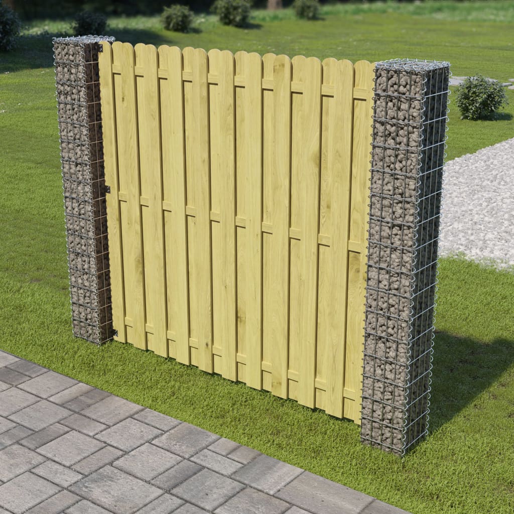 Berkfield Garden Gabion Posts 2 pcs Galvanised Steel 20x20x190 cm