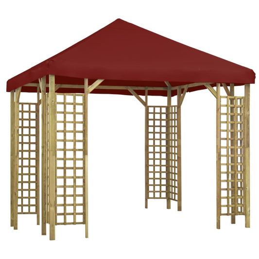 Berkfield Gazebo 3x3 m Bordeaux
