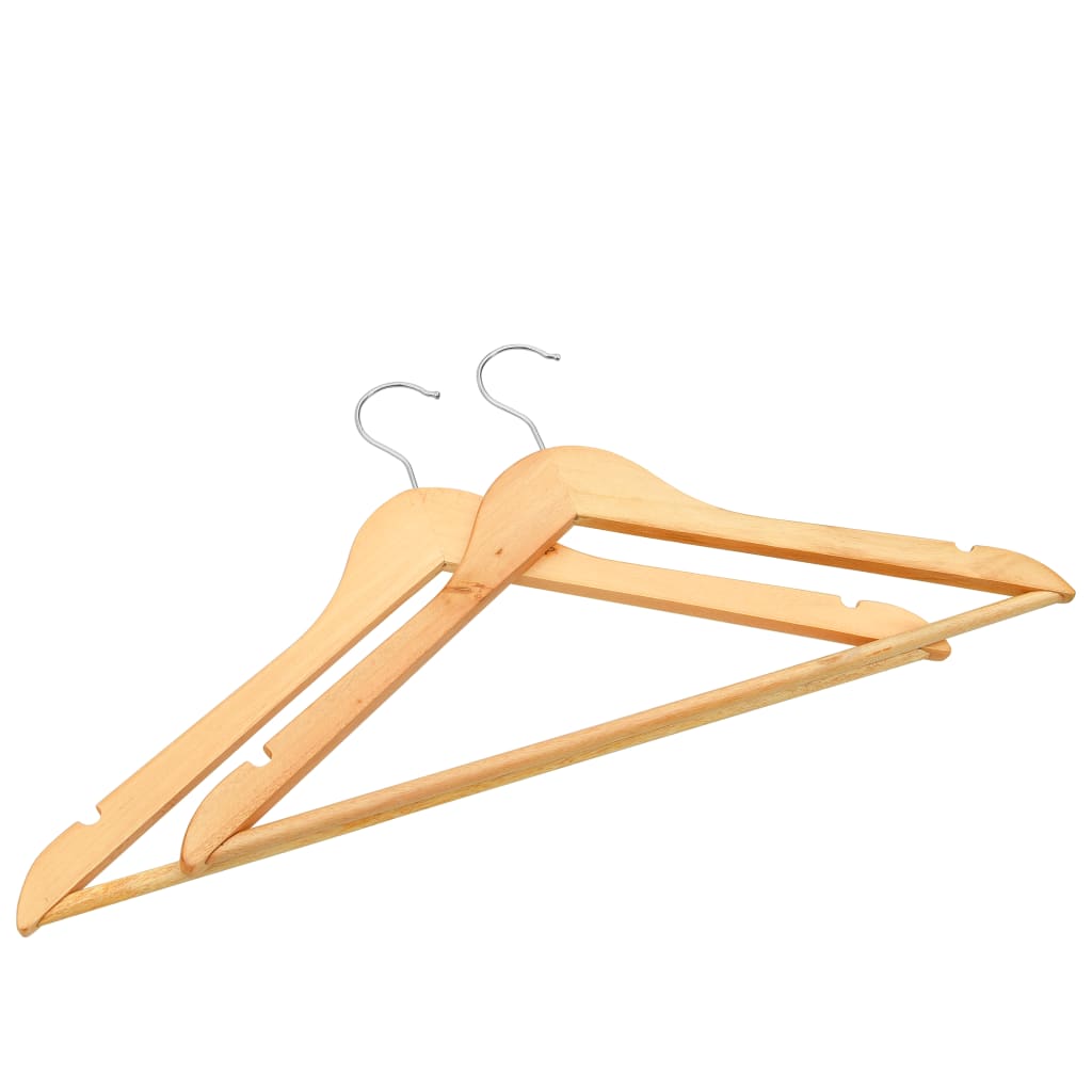Berkfield 50 pcs Clothes Hanger Set Non-slip Hardwood