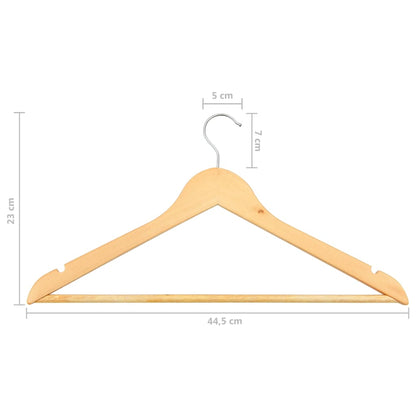 Berkfield 50 pcs Clothes Hanger Set Non-slip Hardwood