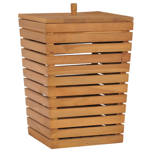 Berkfield Laundry Basket 30x30x45 cm Solid Teak Wood