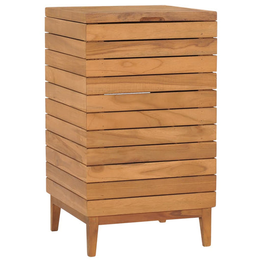 Berkfield Laundry Basket 40x40x70 cm Solid Teak Wood