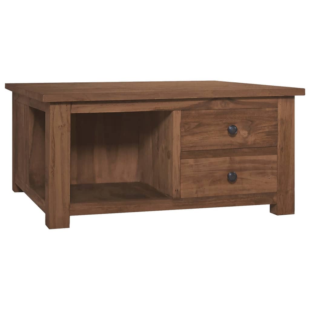 Berkfield Coffee Table 68x68x33 cm Solid Teak Wood