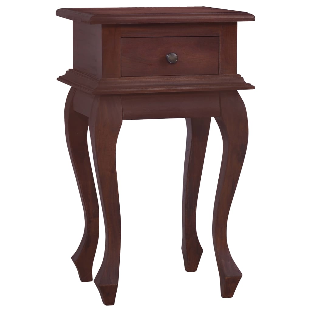 Berkfield Bedside Table Classical Brown 35x30x60 cm Solid Mahogany Wood