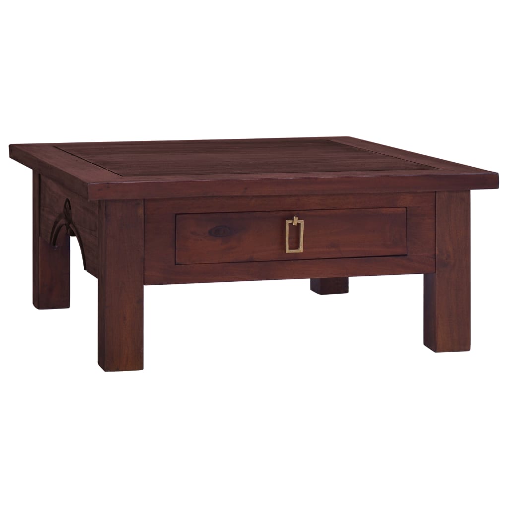 Berkfield Coffee Table Classical Brown 68x68x30 cm Solid Mahogany Wood